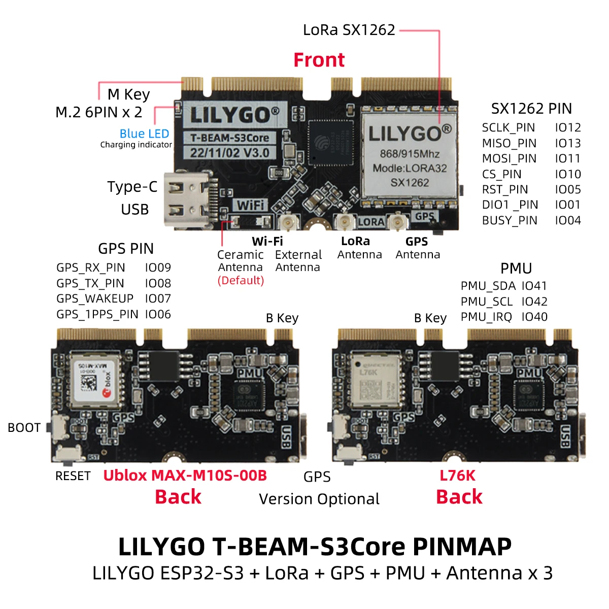 LILYGO T-BEAM-CORE V3.0 L76K U - Esp32 Development Board 리뷰 및 가격
